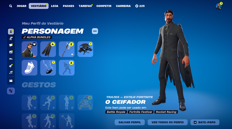 CEIFADOR, GLOW, AGENTE DE ELITE E 190 SKINS